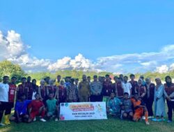 Pererat Silaturahmi, Mahasiswa KKN Reguler UHO Gelar Fun Game Futsal di Muna Barat